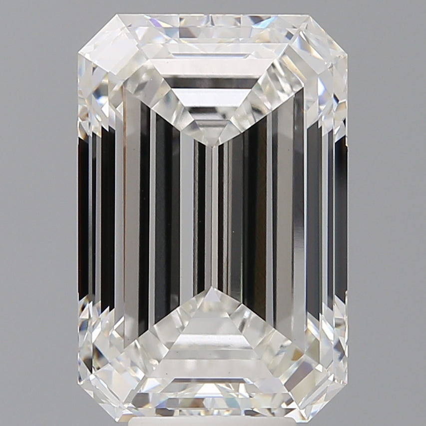 8.59 Carat Emerald Shaped, Ideal Cut, F Color, VVS2 Clarity, IGI Certified Lab Grown Diamond