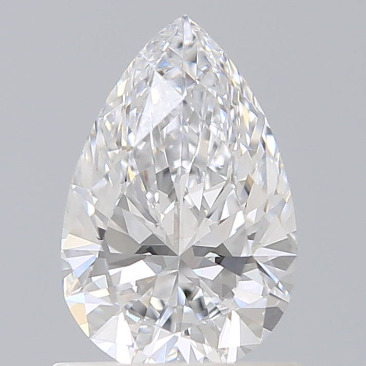 0.91 Carat Pear Shaped, Ideal Cut, D Color, VS2 Clarity, IGI Certified Lab Grown Diamond