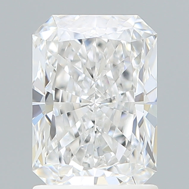 1.57 Carat Radiant Shaped, Ideal Cut, D Color, VVS2 Clarity, IGI Certified Lab Grown Diamond