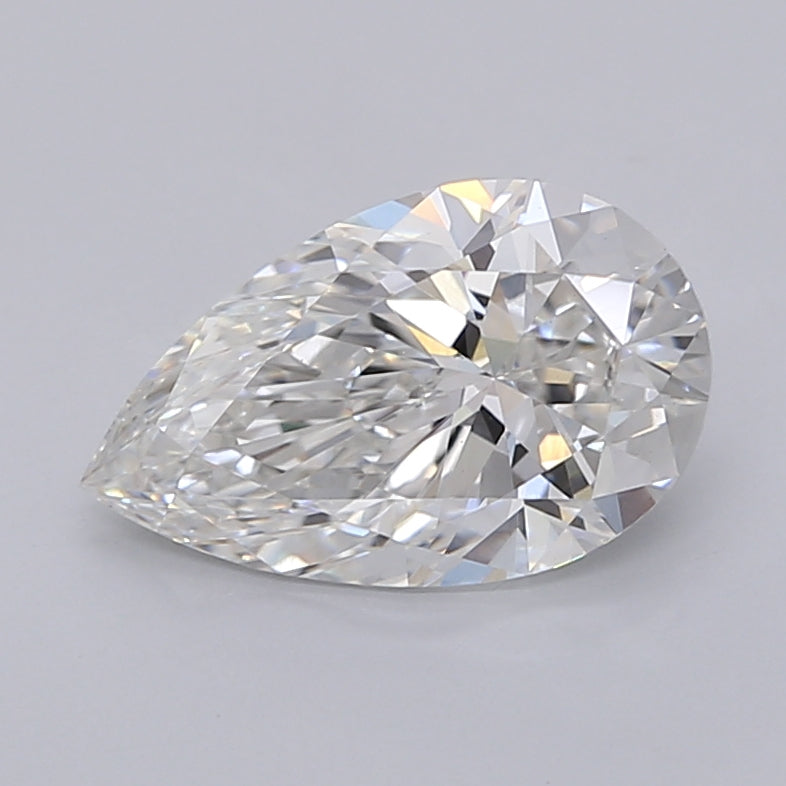 2.05 Carat Pear Shaped, Ideal Cut, F Color, VVS2 Clarity, IGI Certified Lab Grown Diamond