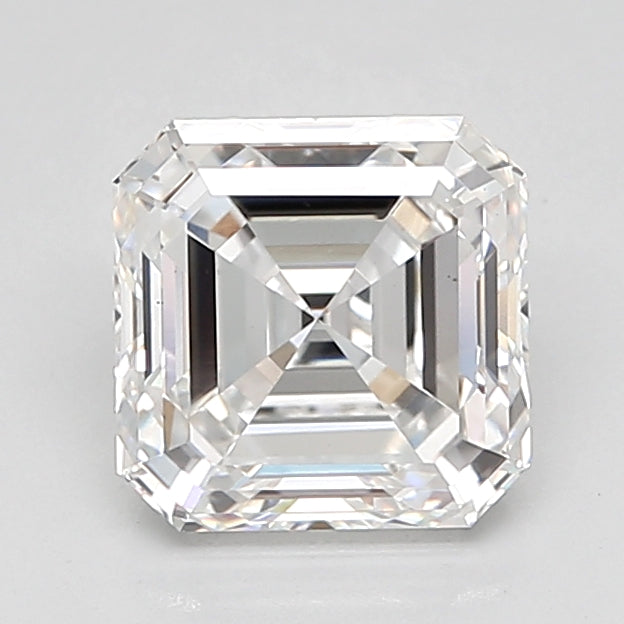 4.08 Carat Asscher Shaped, Ideal Cut, E Color, VS1 Clarity, IGI Certified Lab Grown Diamond