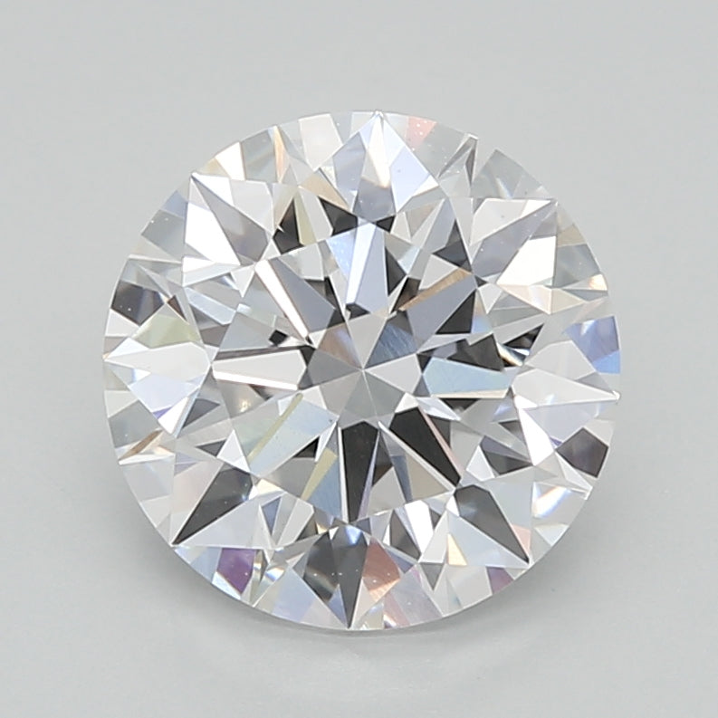 2.55 Carat Round Shaped, Ideal Cut, D Color, VVS2 Clarity, IGI Certified Lab Grown Diamond