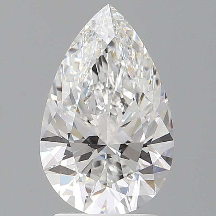 2.58 Carat Pear Shaped, Ideal Cut, E Color, VVS2 Clarity, IGI Certified Lab Grown Diamond
