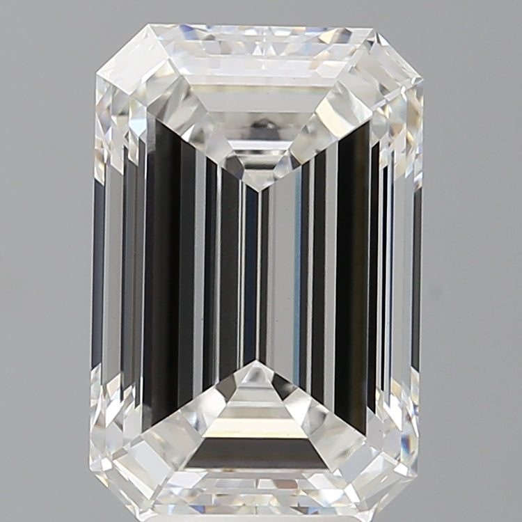 5.59 Carat Emerald Shaped, Excellent Cut, F Color, VVS2 Clarity, IGI Certified Lab Grown Diamond