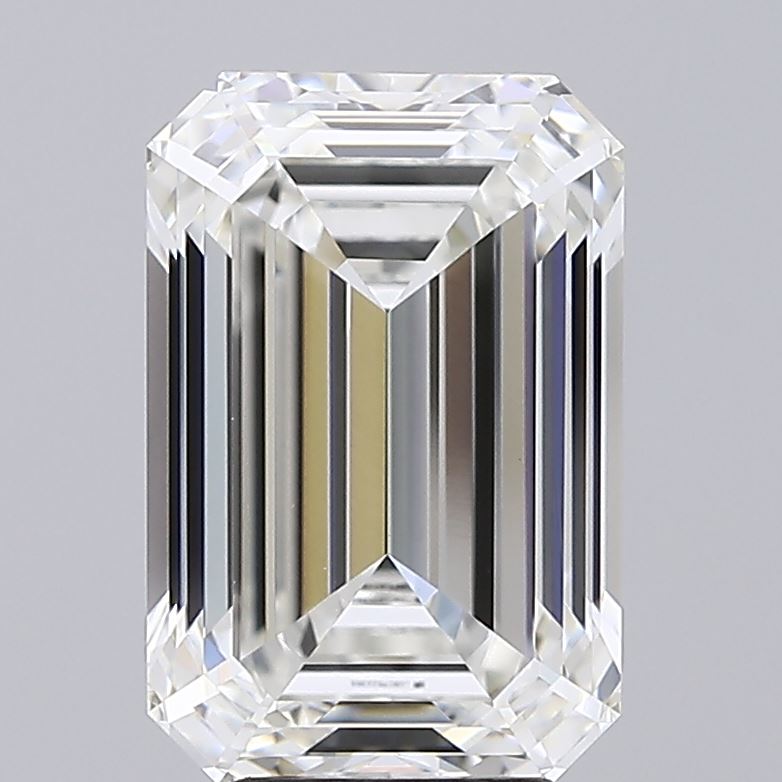 5.01 Carat Emerald Shaped, Ideal Cut, G Color, VVS2 Clarity, IGI Certified Lab Grown Diamond