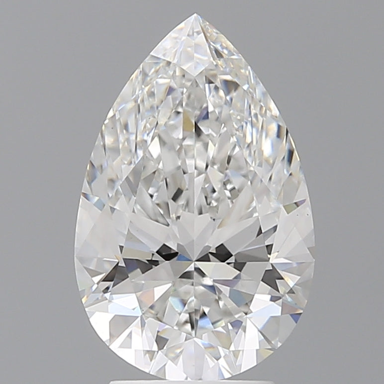 3.57 Carat Pear Shaped, Ideal Cut, E Color, VVS2 Clarity, IGI Certified Lab Grown Diamond