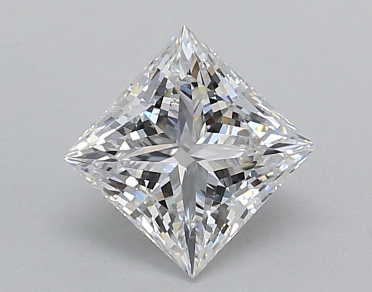 1.02 Carat Princess Shaped, Excellent Cut, D Color, VVS2 Clarity, IGI Certified Lab Grown Diamond