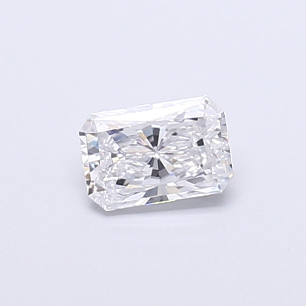 0.59 Carat Radiant Shaped, Very Good Cut, D Color, VVS2 Clarity, IGI Certified Lab Grown Diamond
