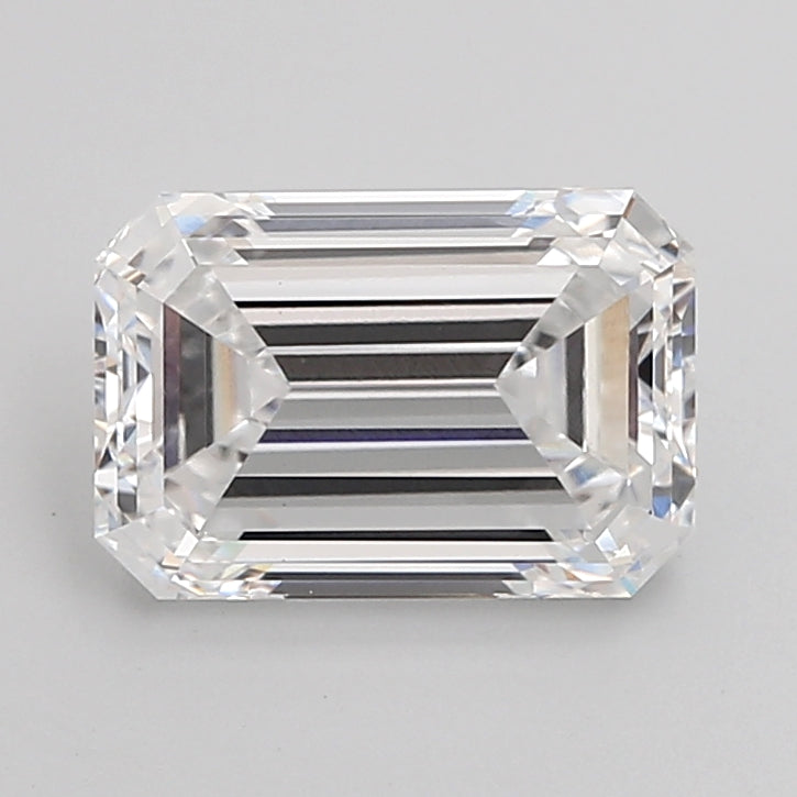3.02 Carat Emerald Shaped, Ideal Cut, E Color, VVS2 Clarity, IGI Certified Lab Grown Diamond