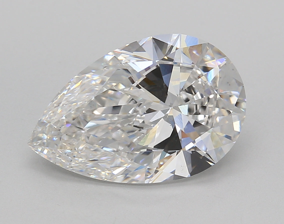 4.00 Carat Pear Shaped, Very Good Cut, E Color, VS1 Clarity, IGI Certified Lab Grown Diamond