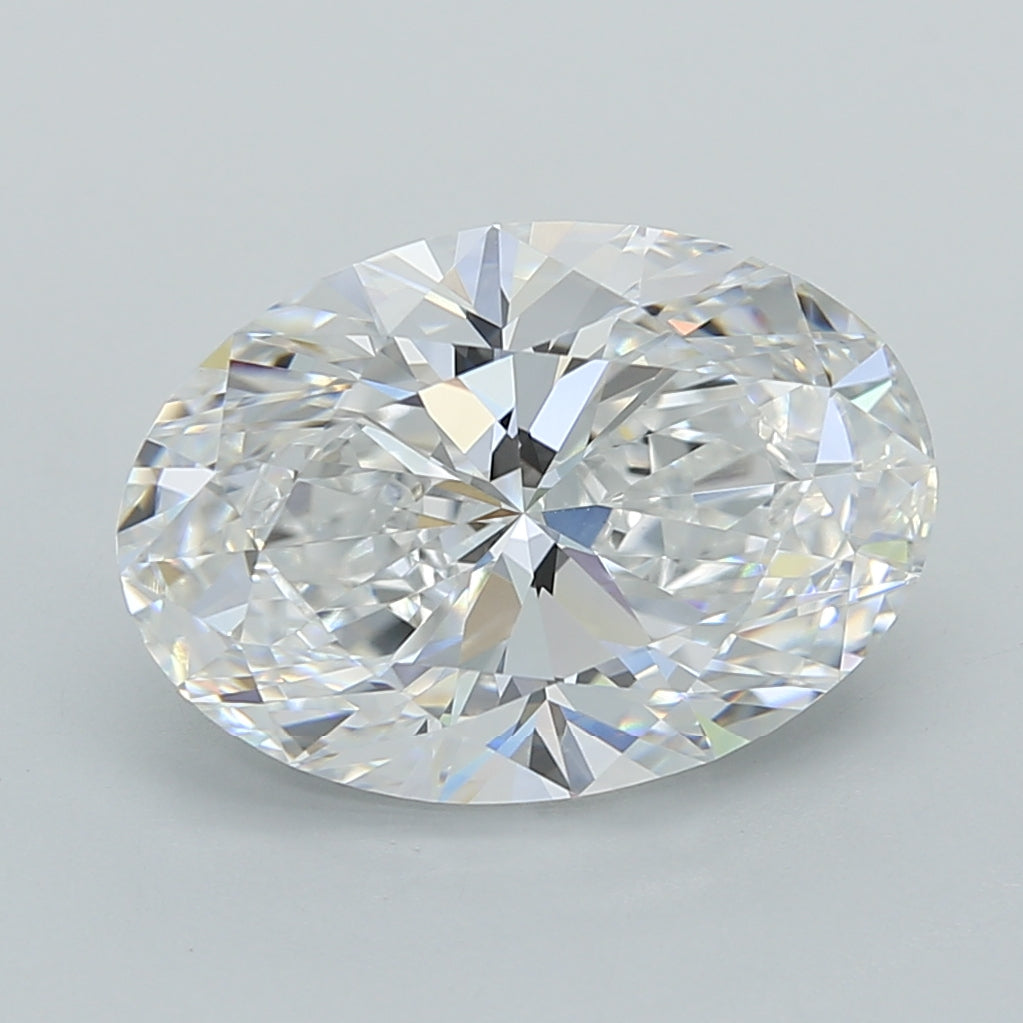 4.04 Carat Oval Shaped, Ideal Cut, D Color, VVS2 Clarity, IGI Certified Lab Grown Diamond