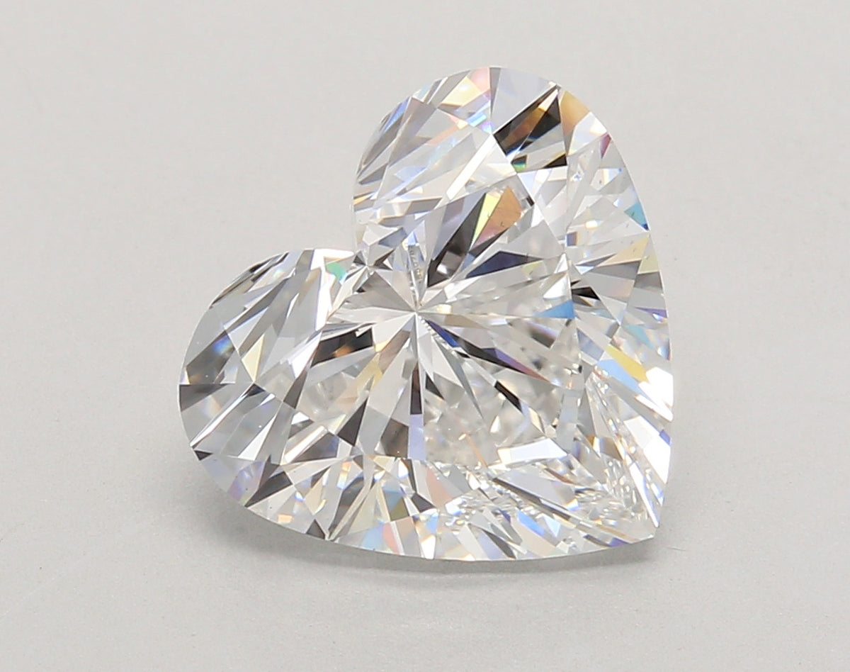 5.05 Carat Heart Shaped, Ideal Cut, D Color, VS1 Clarity, IGI Certified Lab Grown Diamond