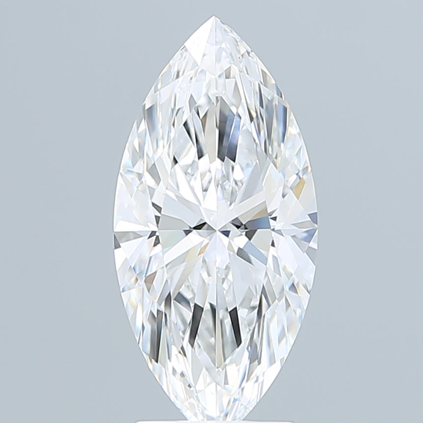 3.09 Carat Marquise Shaped, Ideal Cut, E Color, VVS2 Clarity, IGI Certified Lab Grown Diamond