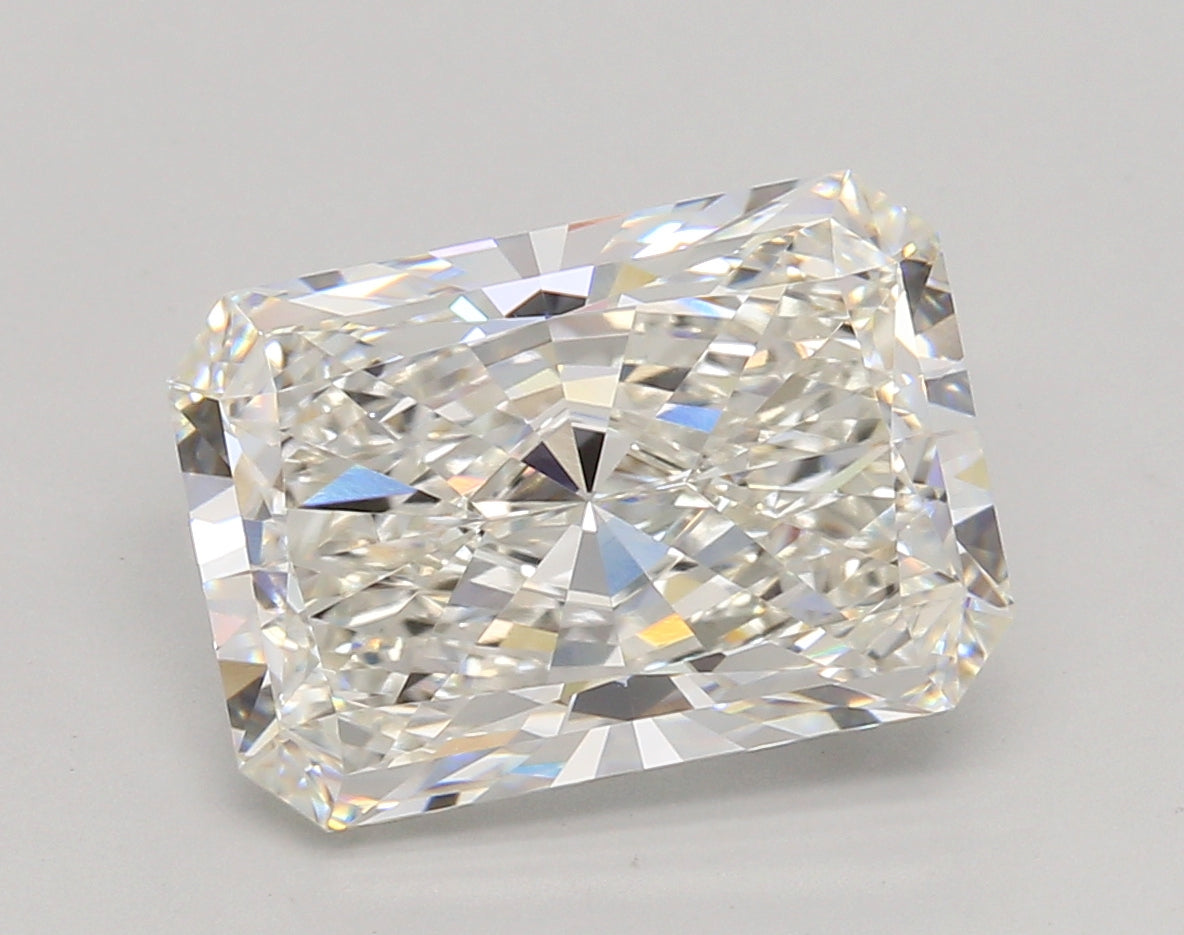 5.06 Carat Radiant Shaped, Ideal Cut, G Color, VVS2 Clarity, IGI Certified Lab Grown Diamond