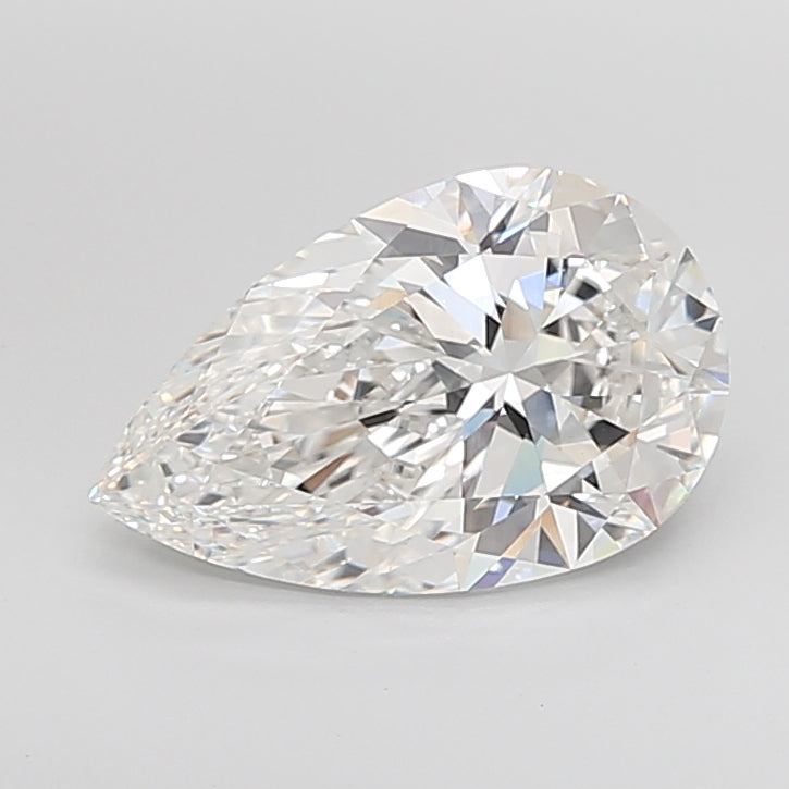 5.06 Carat Pear Shaped, Ideal Cut, E Color, VVS2 Clarity, IGI Certified Lab Grown Diamond