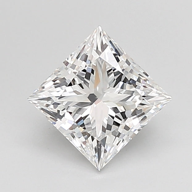2.02 Carat Princess Shaped, Ideal Cut, D Color, VVS2 Clarity, IGI Certified Lab Grown Diamond