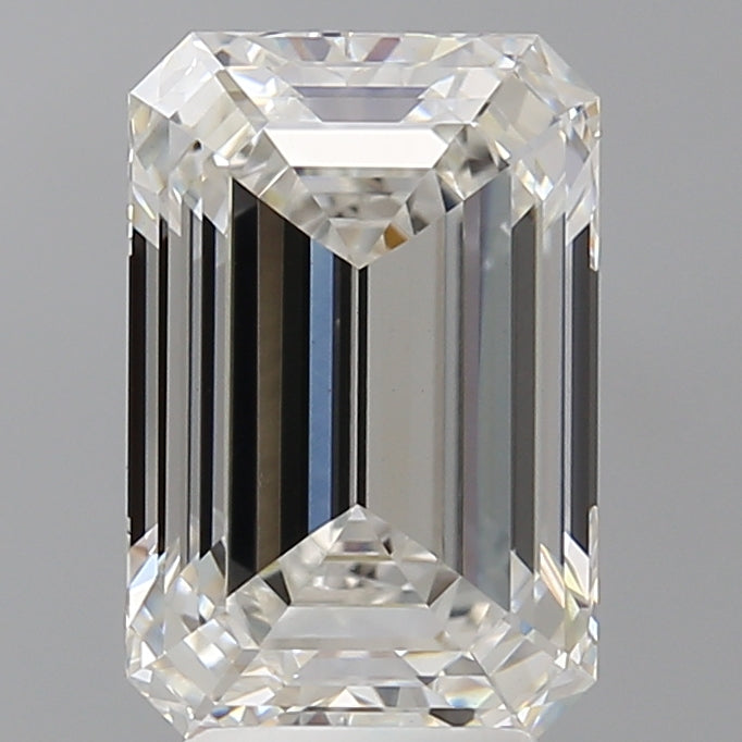 4.50 Carat Emerald Shaped, Ideal Cut, F Color, VVS2 Clarity, IGI Certified Lab Grown Diamond