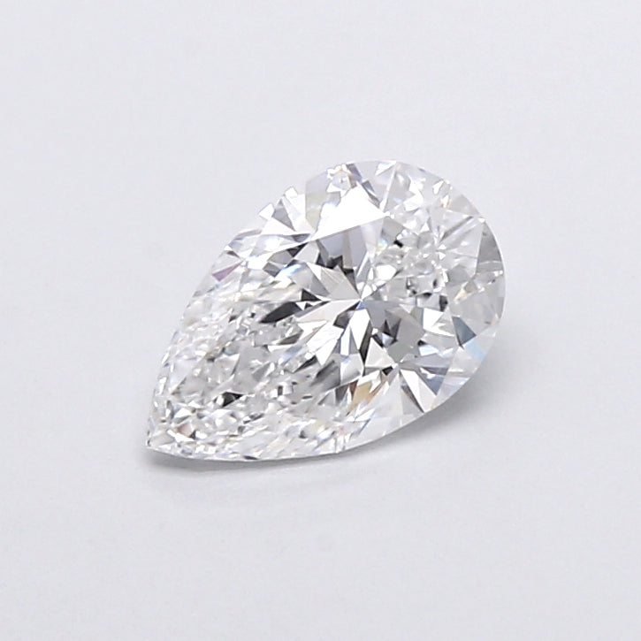 0.76 Carat Pear Shaped, Very Good Cut, D Color, VVS2 Clarity, IGI Certified Lab Grown Diamond