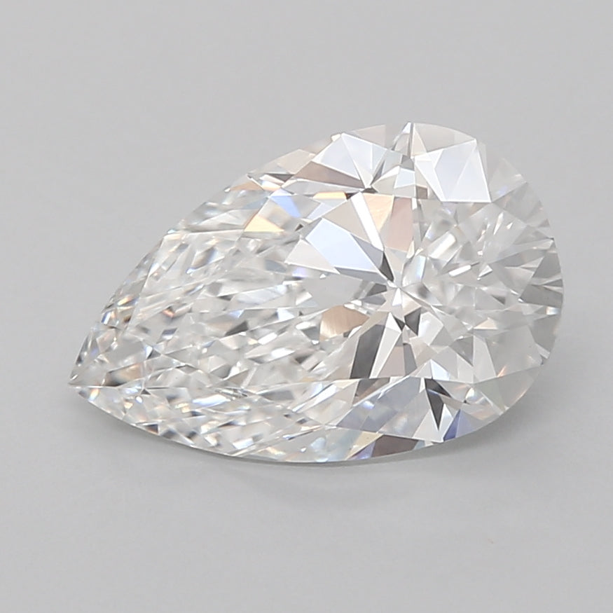 3.00 Carat Pear Shaped, Ideal Cut, E Color, VVS2 Clarity, IGI Certified Lab Grown Diamond