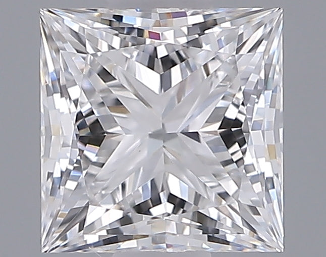 1.01 Carat Princess Shaped, Ideal Cut, D Color, VVS2 Clarity, IGI Certified Lab Grown Diamond