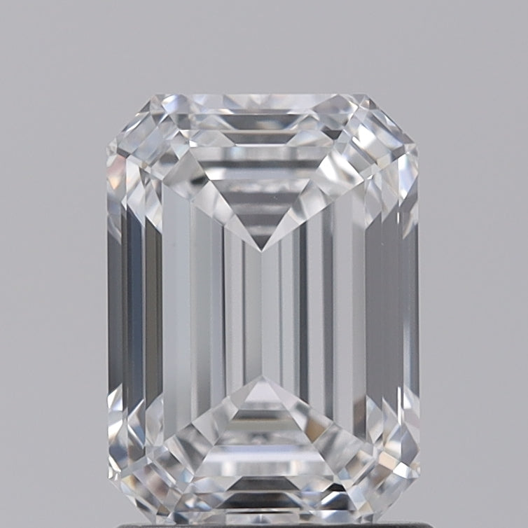 1.51 Carat Emerald Shaped, Ideal Cut, D Color, VVS2 Clarity, GIA Certified Lab Grown Diamond