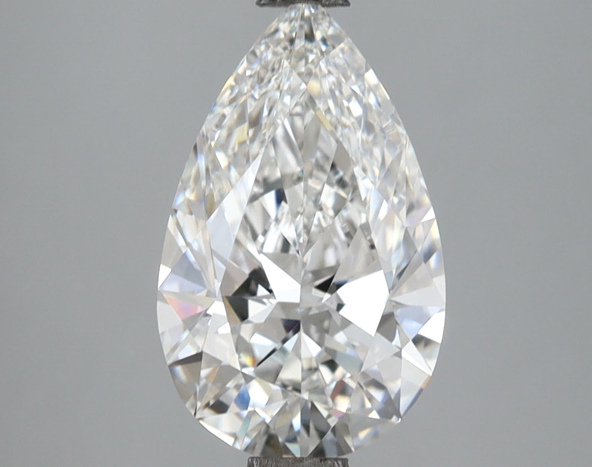 2.59 Carat Pear Shaped, Ideal Cut, E Color, VVS2 Clarity, IGI Certified Lab Grown Diamond
