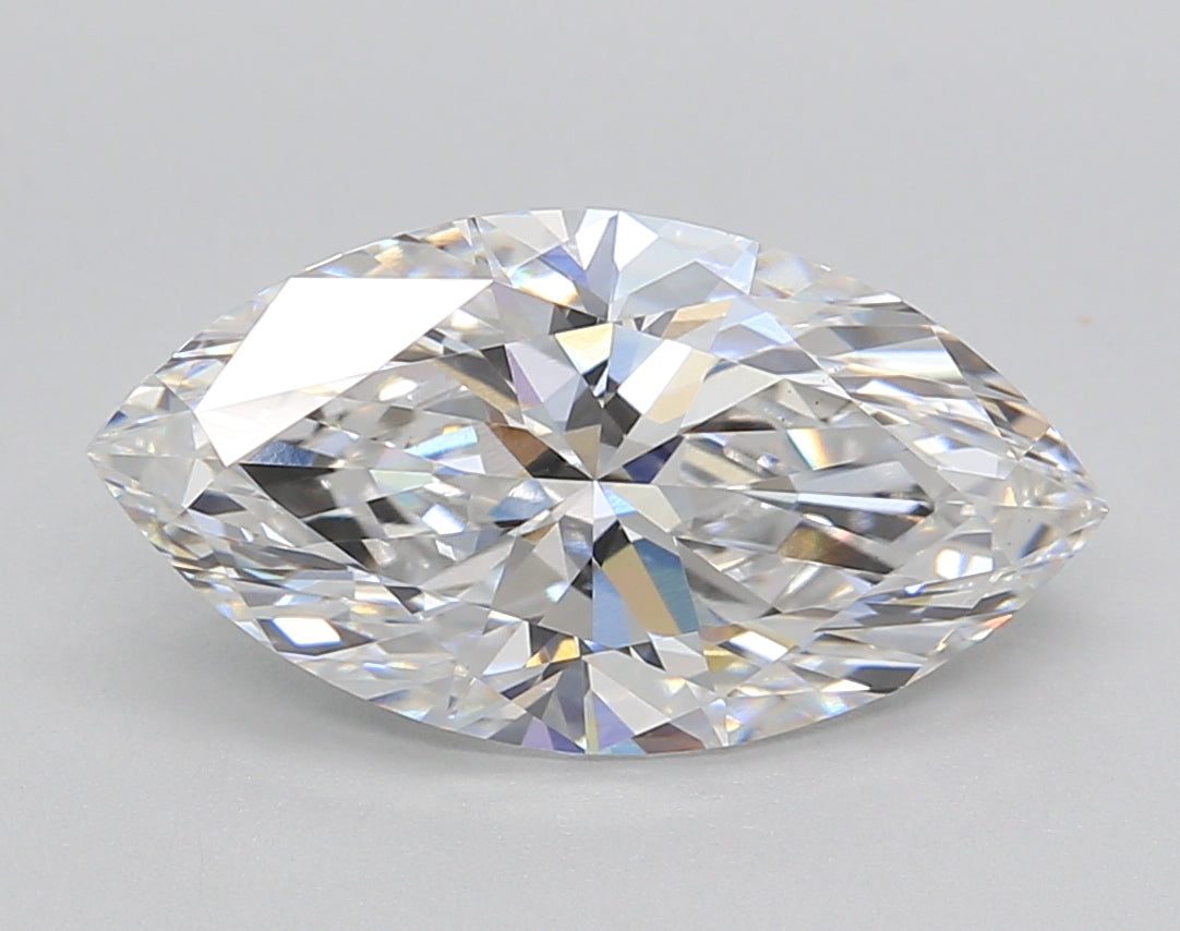 3.02 Carat Marquise Shaped, Excellent Cut, E Color, VS1 Clarity, IGI Certified Lab Grown Diamond