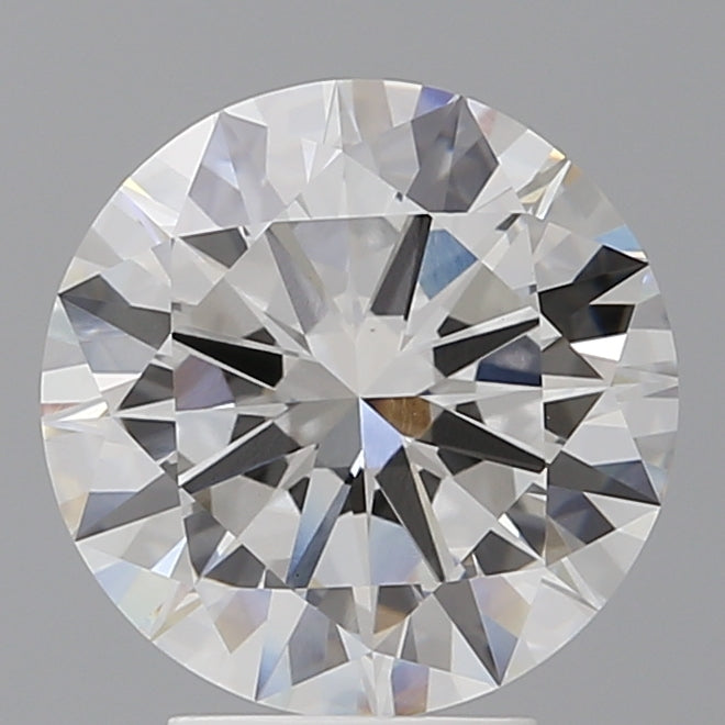 4.07 Carat Round Shaped, Excellent Cut, F Color, VVS2 Clarity, IGI Certified Lab Grown Diamond
