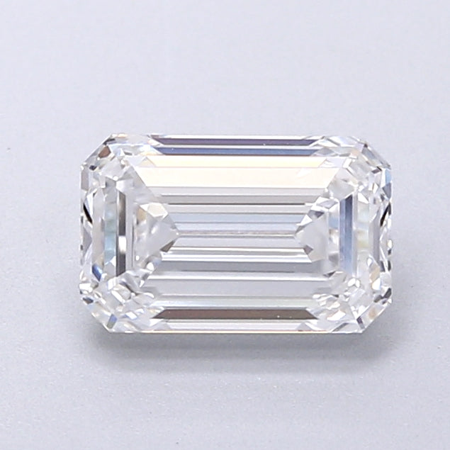 1.29 Carat Emerald Shaped, Very Good Cut, D Color, VVS2 Clarity, IGI Certified Lab Grown Diamond