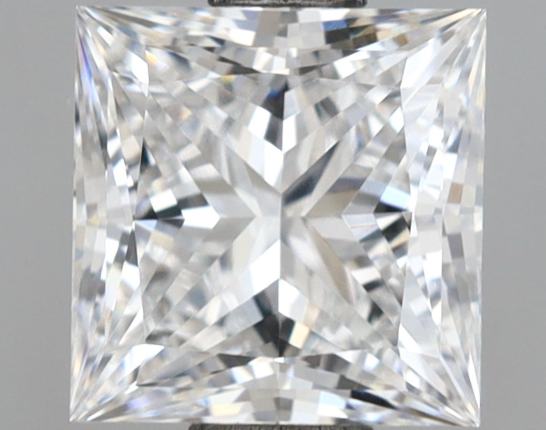 1.42 Carat Princess Shaped, Ideal Cut, E Color, VVS2 Clarity, IGI Certified Lab Grown Diamond