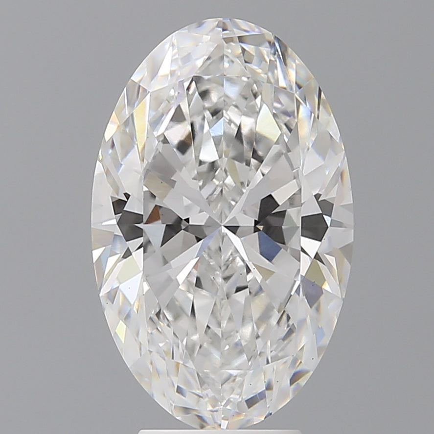 5.56 Carat Oval Shaped, Ideal Cut, D Color, VS2 Clarity, IGI Certified Lab Grown Diamond