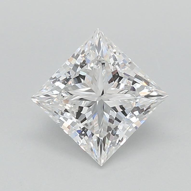 1.53 Carat Princess Shaped, Ideal Cut, E Color, VVS2 Clarity, IGI Certified Lab Grown Diamond