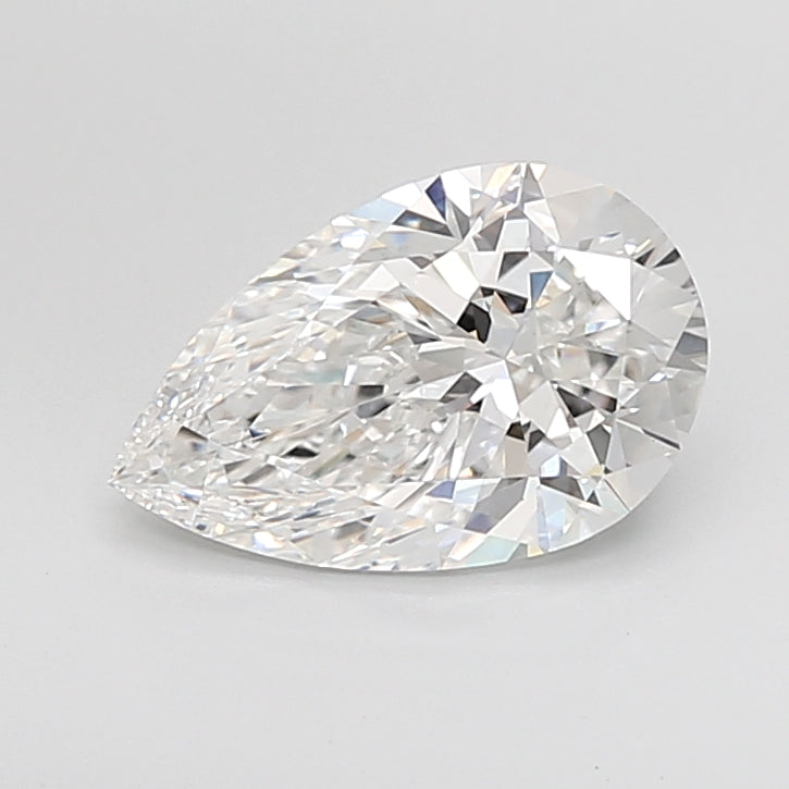 3.05 Carat Pear Shaped, Ideal Cut, D Color, VVS2 Clarity, IGI Certified Lab Grown Diamond