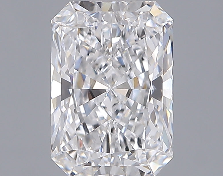 1.52 Carat Radiant Shaped, Ideal Cut, D Color, VVS1 Clarity, IGI Certified Lab Grown Diamond