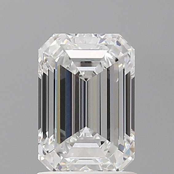 1.60 Carat Emerald Shaped, Ideal Cut, D Color, VVS2 Clarity, IGI Certified Lab Grown Diamond