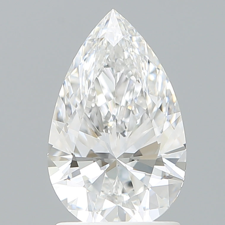1.56 Carat Pear Shaped, Ideal Cut, D Color, VVS2 Clarity, IGI Certified Lab Grown Diamond