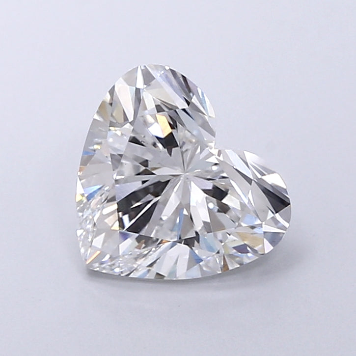 2.70 Carat Heart Shaped, Very Good Cut, D Color, VS1 Clarity, IGI Certified Lab Grown Diamond