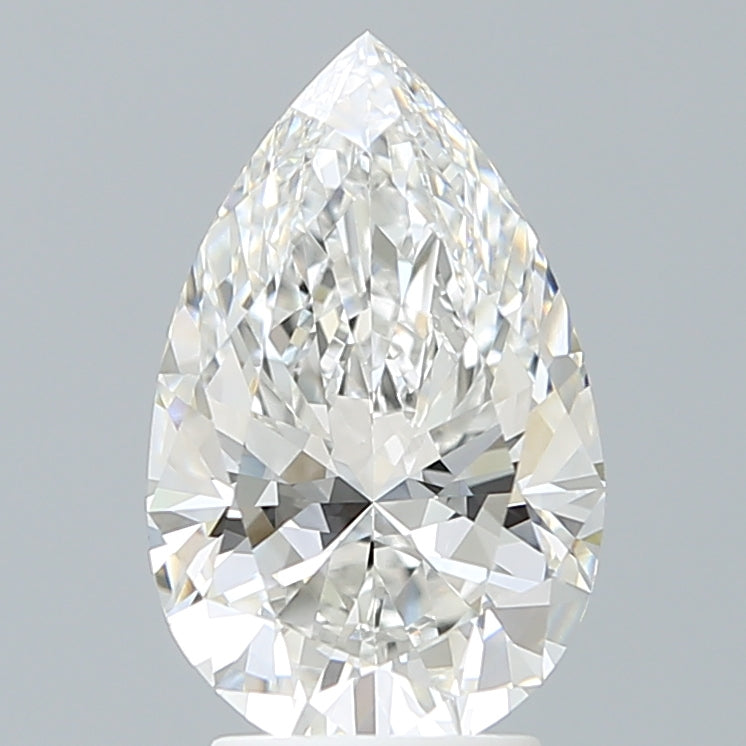 3.17 Carat Pear Shaped, Ideal Cut, F Color, VVS2 Clarity, IGI Certified Lab Grown Diamond