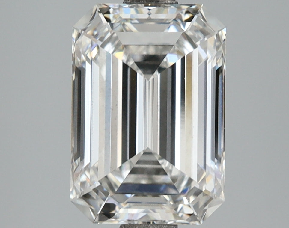 3.10 Carat Emerald Shaped, Ideal Cut, E Color, VS2 Clarity, IGI Certified Lab Grown Diamond