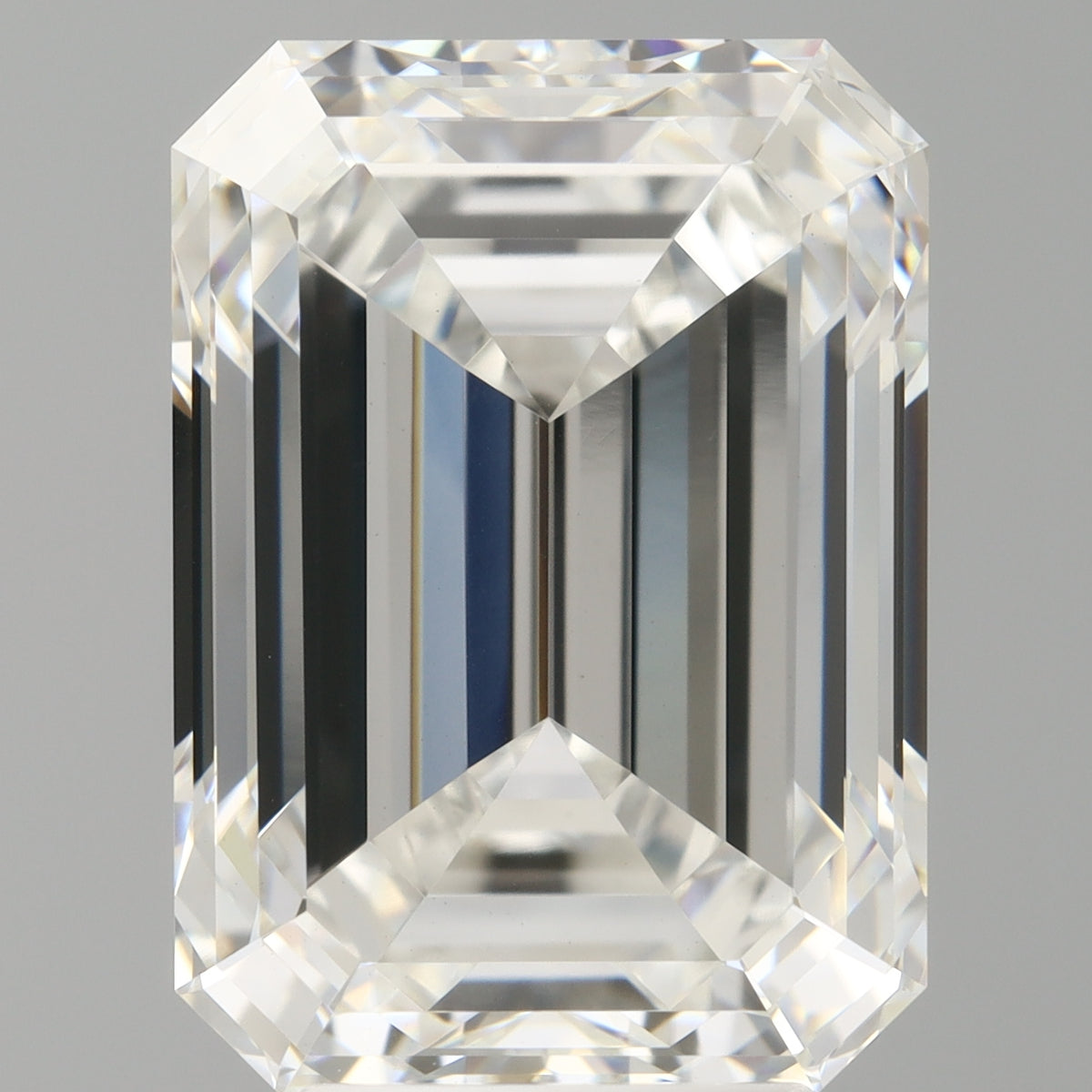 6.07 Carat Emerald Shaped, Ideal Cut, F Color, VVS2 Clarity, IGI Certified Lab Grown Diamond