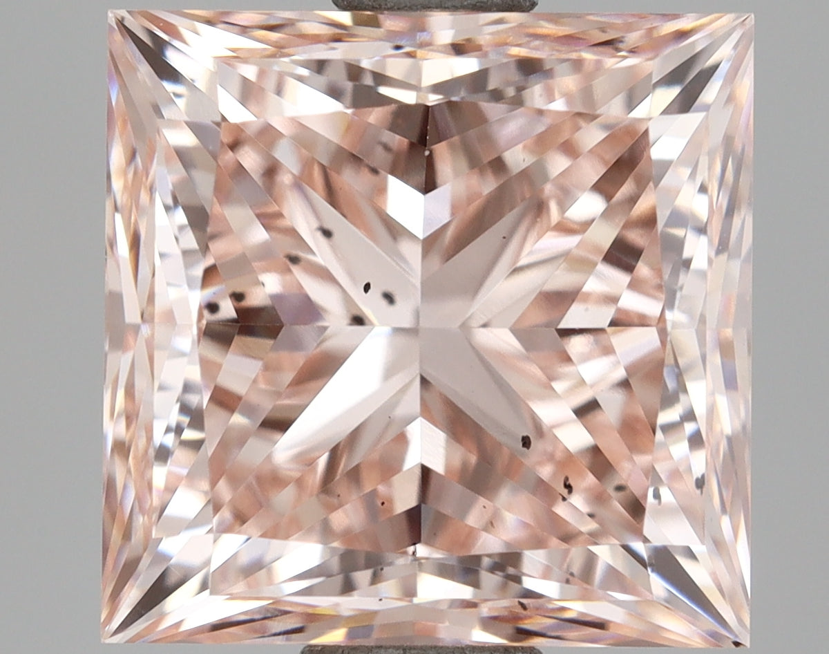 3.55 Carat Princess Shaped, Ideal Cut, SI1 Clarity, IGI Certified Lab Grown Diamond
