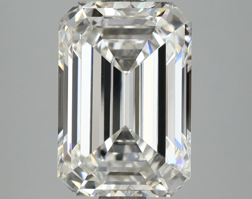 4.02 Carat Emerald Shaped, Ideal Cut, E Color, VVS2 Clarity, IGI Certified Lab Grown Diamond