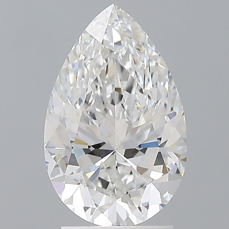 2.54 Carat Pear Shaped, Ideal Cut, E Color, VVS2 Clarity, IGI Certified Lab Grown Diamond