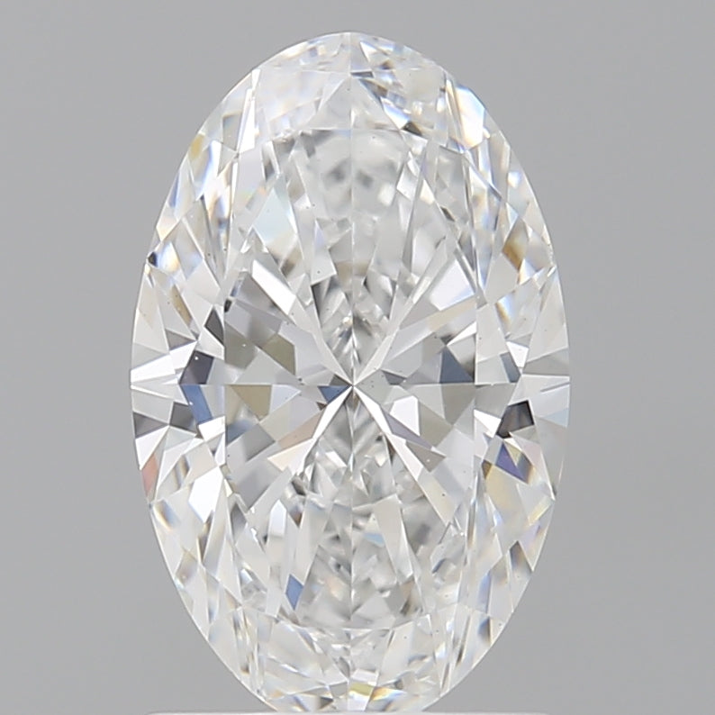 1.58 Carat Oval Shaped, Ideal Cut, D Color, VS1 Clarity, IGI Certified Lab Grown Diamond