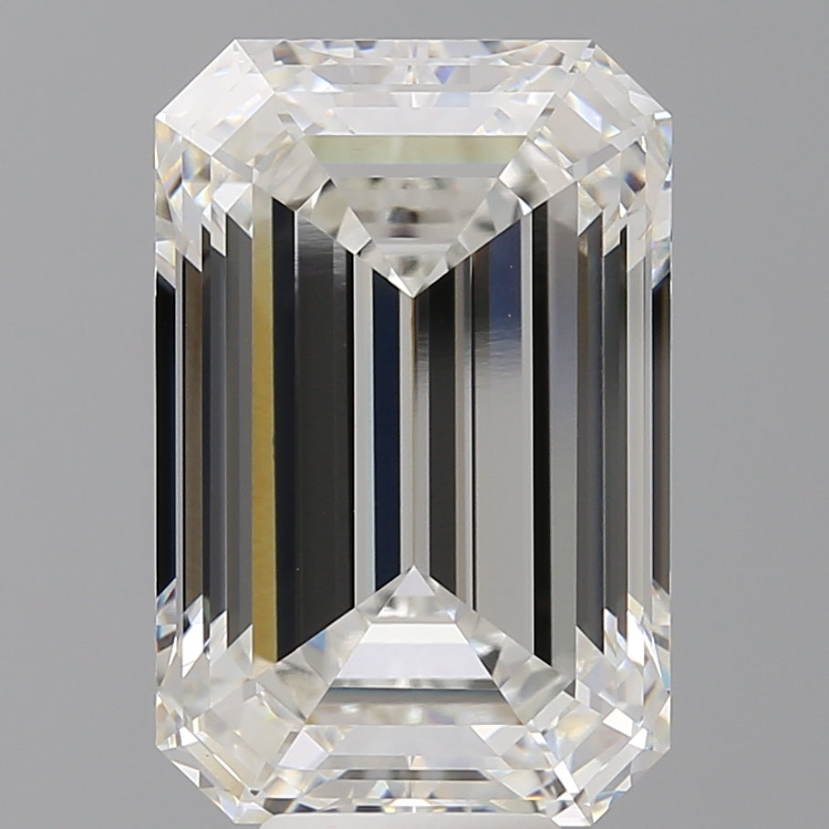 10.06 Carat Emerald Shaped, Ideal Cut, F Color, VVS2 Clarity, IGI Certified Lab Grown Diamond