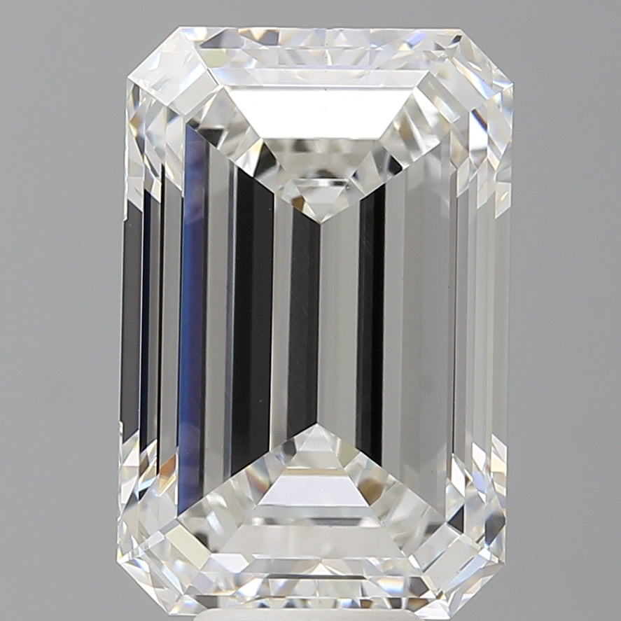 9.09 Carat Emerald Shaped, Excellent Cut, E Color, VS1 Clarity, IGI Certified Lab Grown Diamond