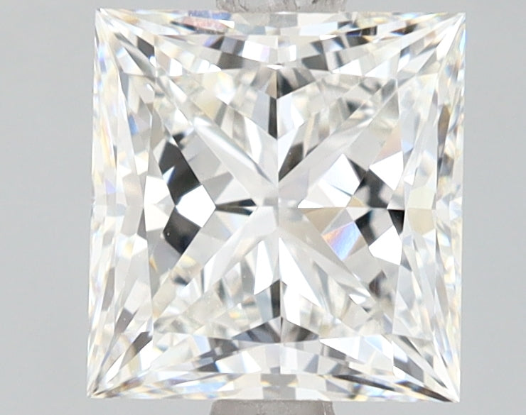 2.38 Carat Princess Shaped, Ideal Cut, F Color, VVS2 Clarity, IGI Certified Lab Grown Diamond