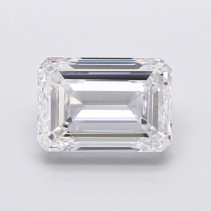 4.00 Carat Emerald Shaped, Very Good Cut, D Color, VVS1 Clarity, IGI Certified Lab Grown Diamond