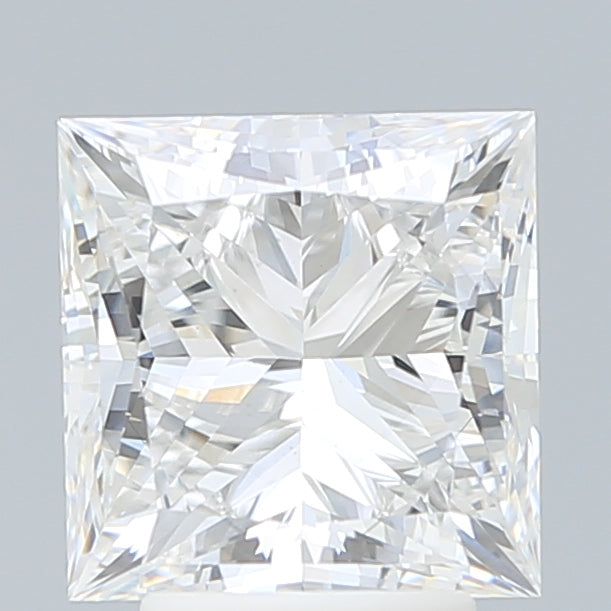 4.10 Carat Princess Shaped, Ideal Cut, E Color, VVS2 Clarity, IGI Certified Lab Grown Diamond