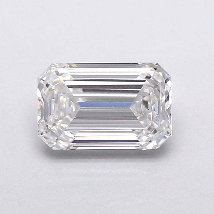 1.42 Carat Emerald Shaped, Very Good Cut, E Color, VVS2 Clarity, IGI Certified Lab Grown Diamond